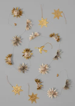 TOAST Christmas Decorations*Mini Palm Lokta Paper Garland