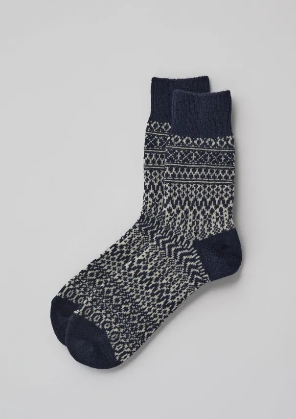 TOAST Socks*Nishiguchi Kutsushita Wool Jacquard Oslo Socks