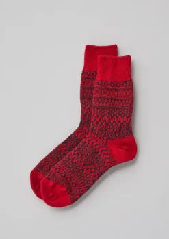 TOAST Socks*Nishiguchi Kutsushita Wool Jacquard Oslo Socks