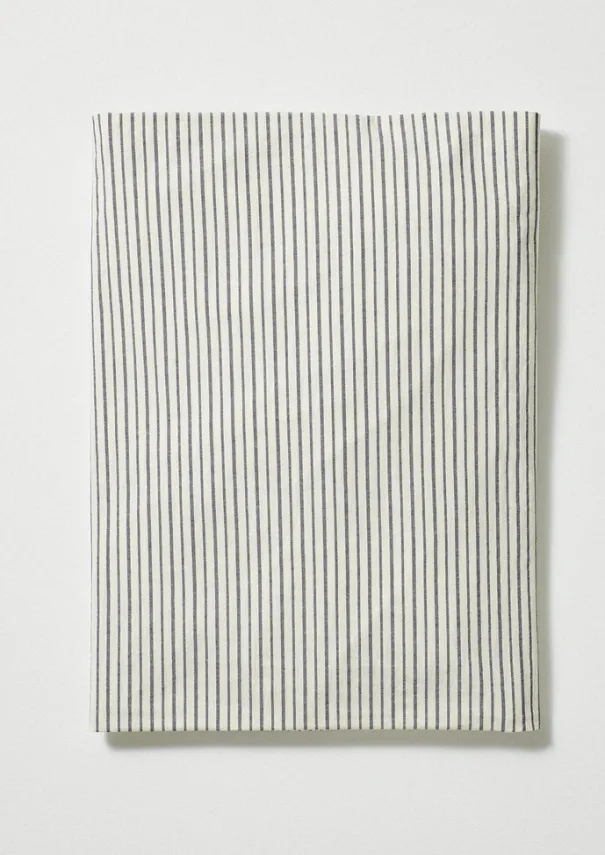 TOAST Textiles|Bed Linen*Organic Cotton Pyjama Stripe Fitted Sheet