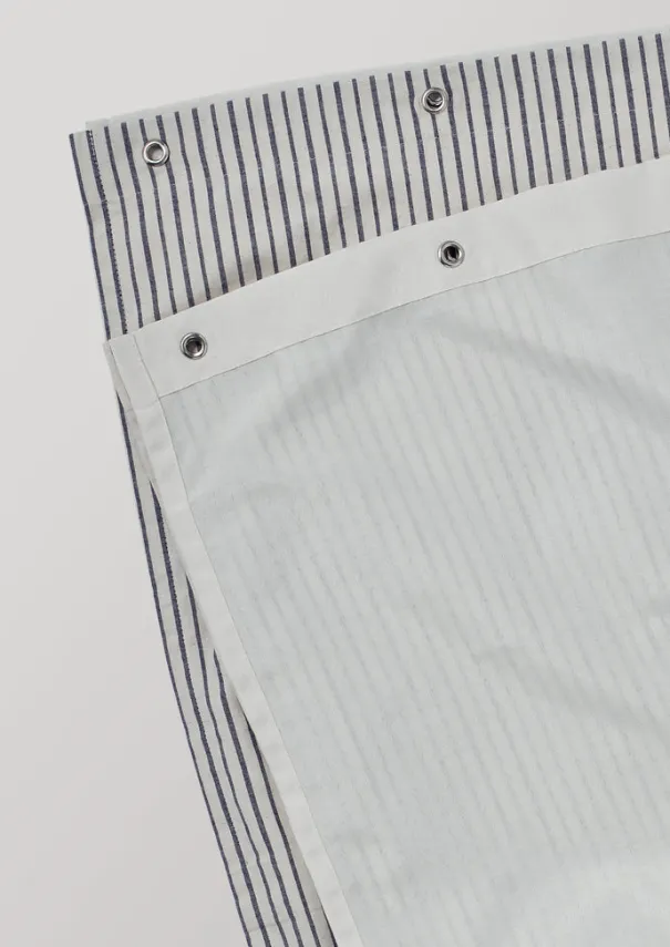 TOAST Bathroom*Organic Cotton Pyjama Stripe Shower Curtain