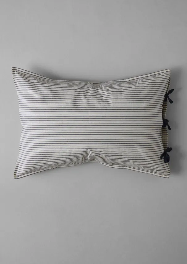TOAST Textiles|Bed Linen*Organic Cotton Pyjama Stripe Housewife Pillowcase