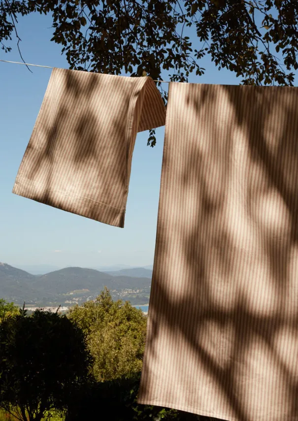 TOAST Textiles|Bed Linen*Organic Cotton Ticking Stripe Duvet Cover