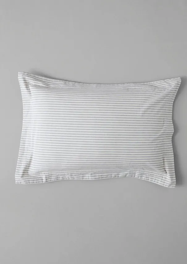 TOAST Textiles|Bed Linen*Organic Cotton Ticking Stripe Oxford Pillowcase