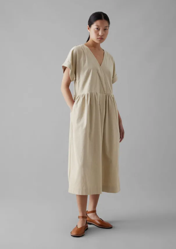 Women TOAST Cord|Dresses*Organic Needlecord Wrap Front Dress