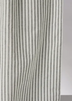 TOAST Textiles|Bathroom*Organic Ticking Stripe Shower Curtain