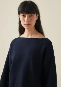 Women TOAST Knitwear*Panelled Boiled Wool Sweater