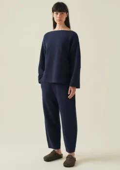 Women TOAST Knitwear*Panelled Boiled Wool Sweater