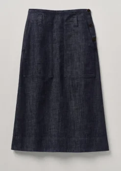 Women TOAST Denim|Workwear*Patch Pocket Organic Denim Skirt