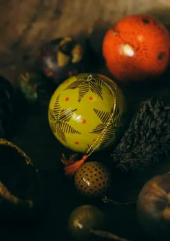 TOAST Christmas Decorations*Pointed Star Hand Painted Bauble