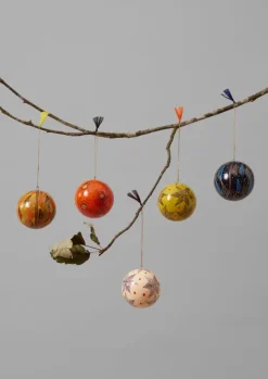 TOAST Christmas Decorations*Pointed Star Hand Painted Bauble