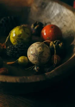 TOAST Christmas Decorations*Pointed Star Hand Painted Bauble