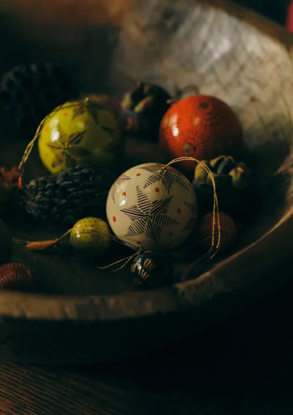 TOAST Christmas Decorations*Pointed Star Hand Painted Bauble