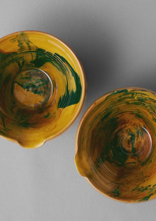 TOAST Ceramics|Tableware*Poterie Barbotine Marbled Pouring Bowl