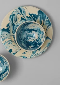 TOAST Ceramics|Tableware*Poterie Barbotine Marbled Plate