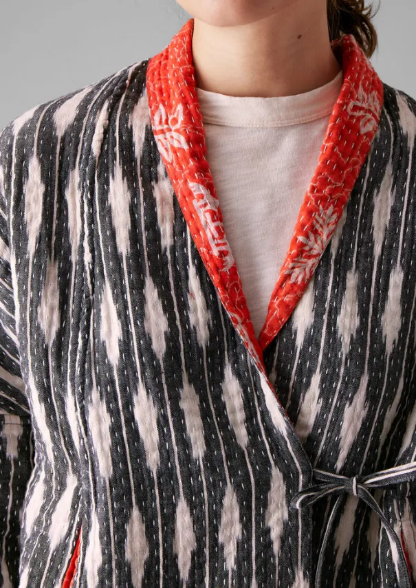 Women TOAST Gowns|Nightwear*Repurposed Ikat Kantha Jacket