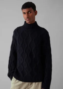 TOAST Knitwear*Roll Neck Cable Knit Sweater