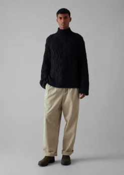 TOAST Knitwear*Roll Neck Cable Knit Sweater