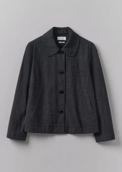 Women TOAST Coats & Jackets*Seersucker Check Round Collar Jacket