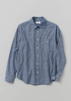 TOAST Shirts*Selvedge Cotton Chambray Shirt