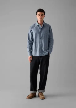 TOAST Shirts*Selvedge Cotton Chambray Shirt