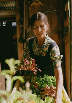 Women TOAST Denim|Dresses*Side Button Denim Pinafore Dress