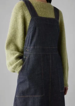 Women TOAST Denim|Dresses*Side Button Denim Pinafore Dress