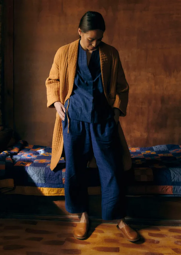 Women TOAST Nightwear*Sketched Check Cotton Pyjama Top