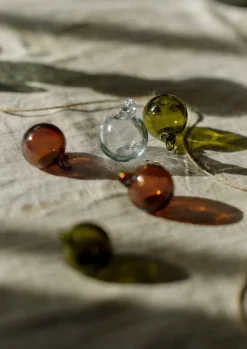 TOAST Glass|Christmas Decorations*Small Hand Blown Glass Bauble Set