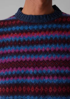 TOAST Knitwear*Soundwave Jacquard Crew Neck Sweater