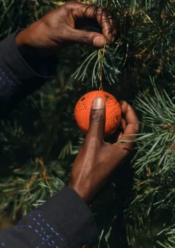 TOAST Christmas Decorations*Starburst Hand Painted Bauble