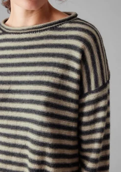 Women TOAST Loungewear|Knitwear*Stripe Alpaca Wool Sweater