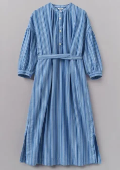 Women TOAST Dresses*Stripe Poplin Gathered Dress