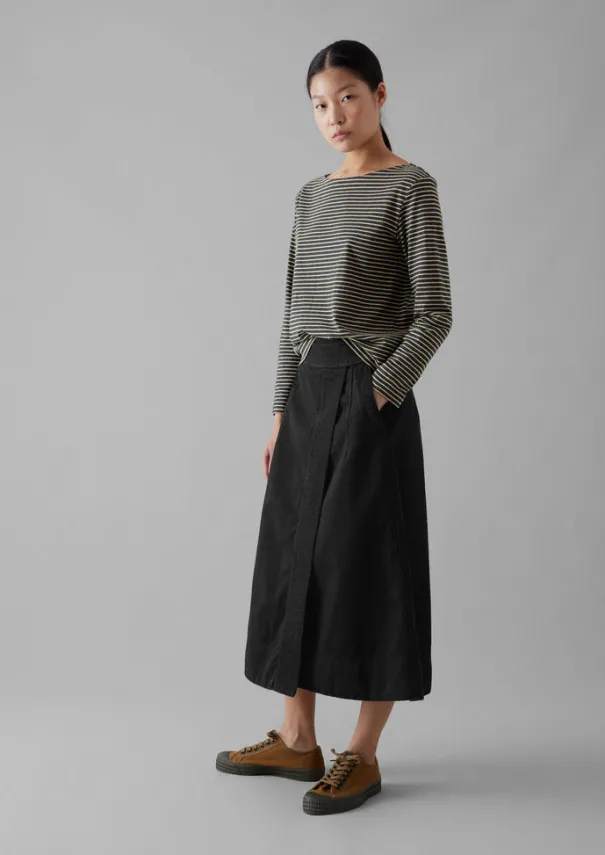 Women TOAST Jersey|Tops & Tees*Stripe Soft Cotton Long Sleeve Tee