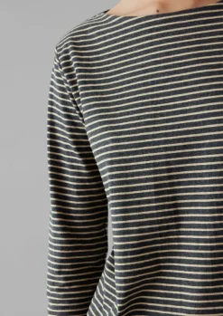 Women TOAST Jersey|Tops & Tees*Stripe Soft Cotton Long Sleeve Tee