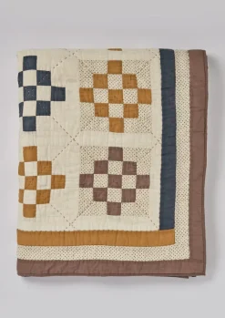 TOAST Textiles|Blankets & Throws*Tile Cotton Patchwork Quilt