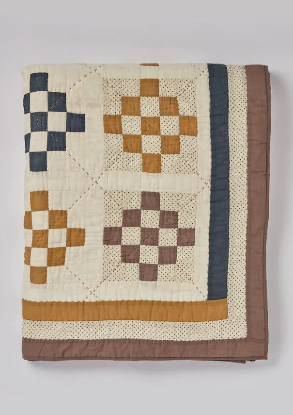 TOAST Textiles|Blankets & Throws*Tile Cotton Patchwork Quilt