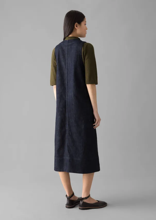 Women TOAST Denim|Workwear*V-Neck Denim Pinafore Dress