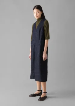 Women TOAST Denim|Workwear*V-Neck Denim Pinafore Dress