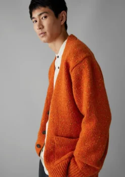 TOAST Knitwear*V-Neck Donegal Wool Cardigan