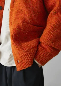 TOAST Knitwear*V-Neck Donegal Wool Cardigan