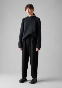 Women TOAST Trousers*Wool Flannel Pleat Front Trousers