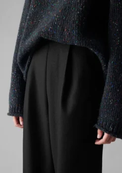 Women TOAST Trousers*Wool Flannel Pleat Front Trousers