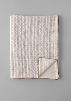 TOAST Textiles|Blankets & Throws*Zig Zag Block Print Cotton Quilt